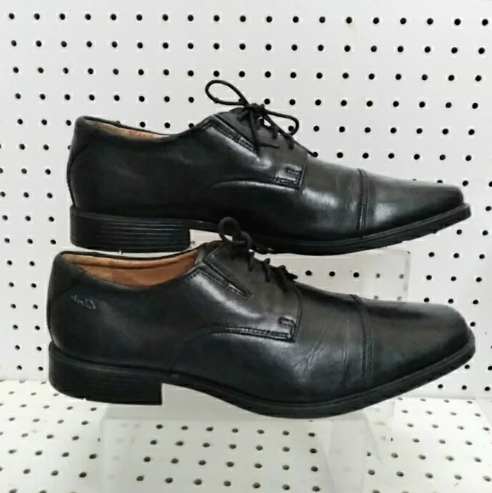 Clarks | Black Shoes | Men's Comfort Oxford Cushioned Footbed Lace-up Sz 11.5 M